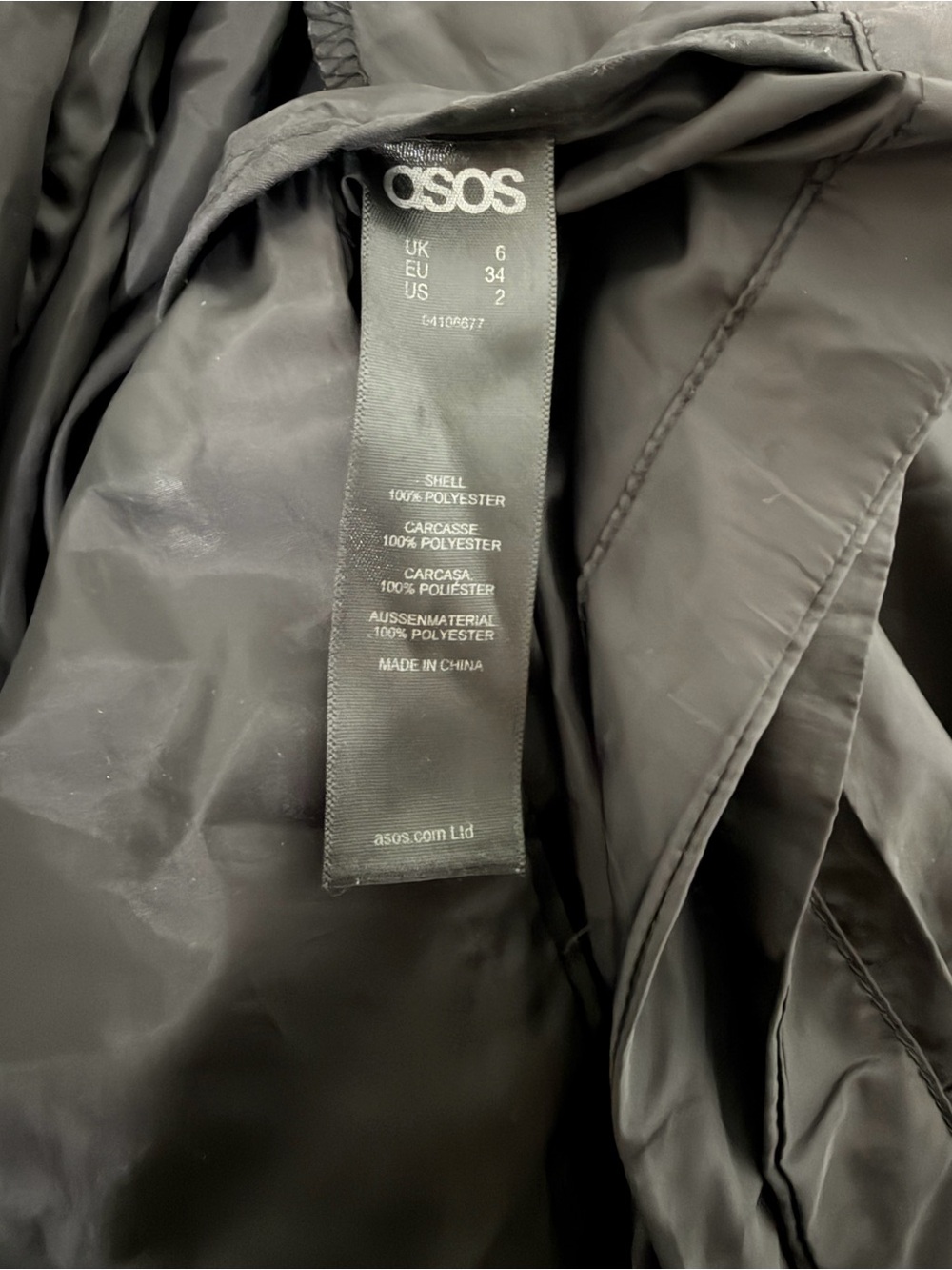 ASOS Black Full-Zip Lightweight Utility Jacket - Picture 4 of 4